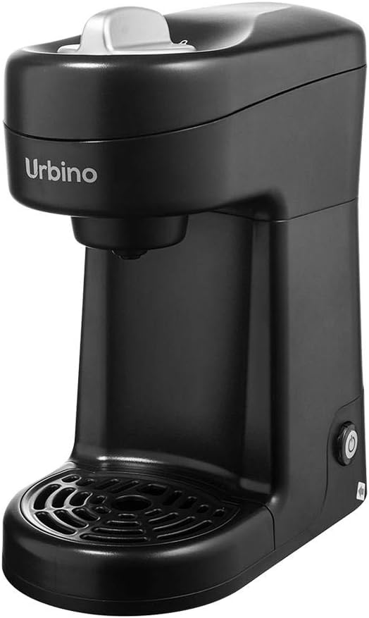 Urbino Coffee Maker, compatible with K-cup pods, Black, Travel size personal or hospitality