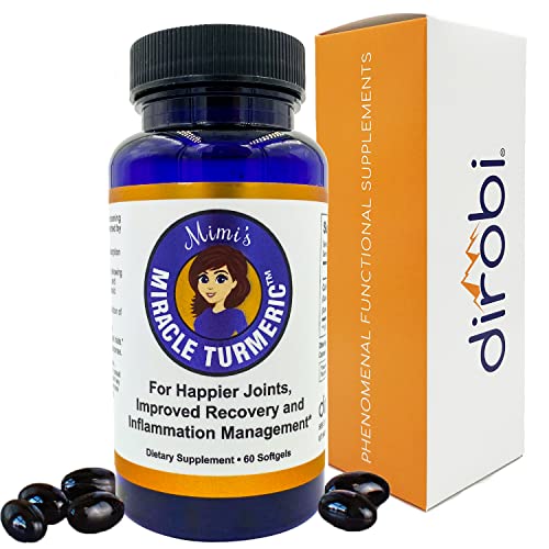 Mimi's Miracle Turmeric Capsules | Micelle Curcumin Supplement Clinical Trials: Relief In 7 Days. 10X More Bioavailable Than Pepper, Ginger Root, Garlic, Black Seed, & Powder Supplements. (60 Count) #TOP28