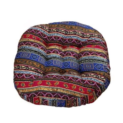 MWAHJU CojíN Cojines Grandes de Lino y algodón for sofá, Almohada for el Suelo, tapete for meditación, futón, Ventana salediza, cojín for Asiento para Interior(Blue,42x42x8cm)