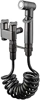 Ducha Higiênica Luxo 1/4 Volta Design Moderno Flexível Aspiral1,20m (Preto Fosco)