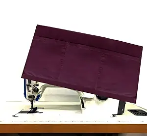 MetDeals Waterproof Sewing Machine Polyester Cover with 3 Storage Pockets,Tailoring Silai Machine Compatible with Most Standard Singer Juki Jack Usha (Wine 21 X 8.5 X 11 Inch) Pack Of 1