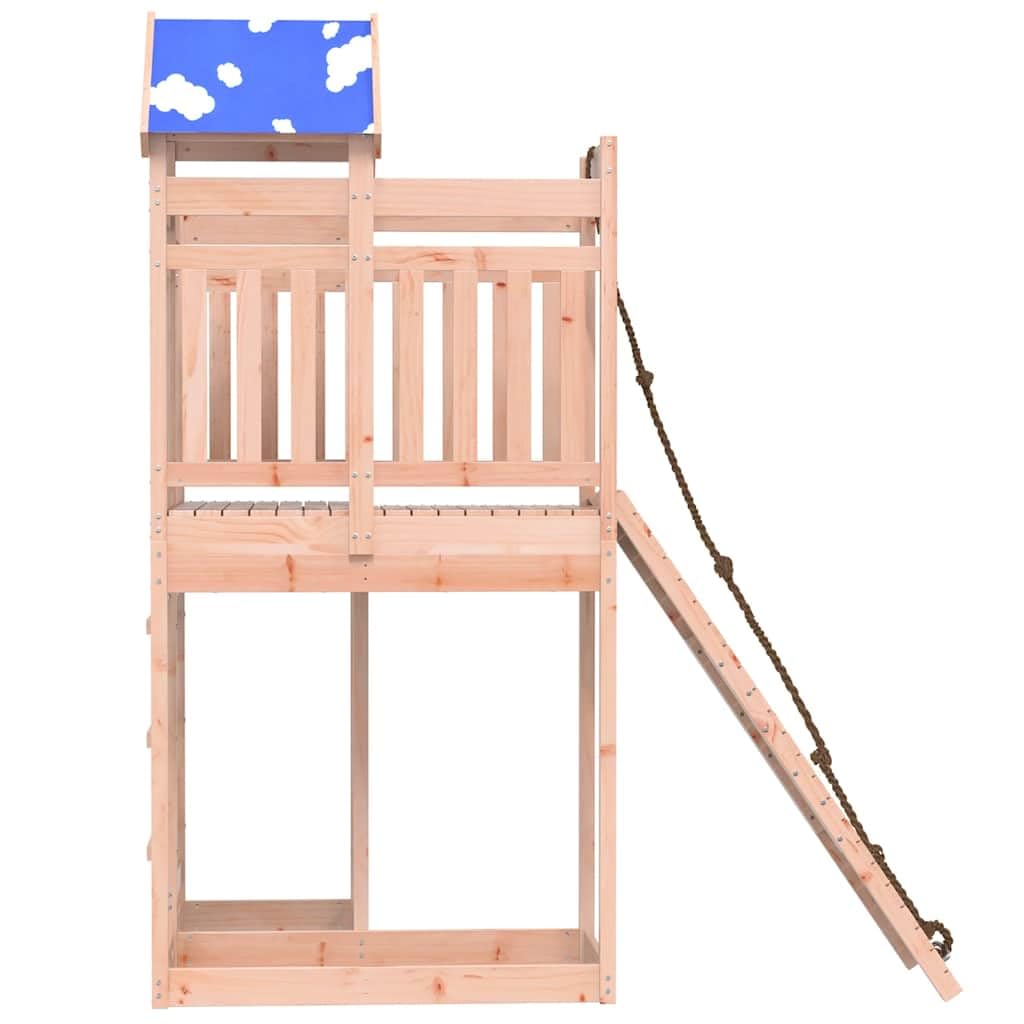 Torre da gioco in legno massiccio Douglas con piattaforma da 118 cm, rampa