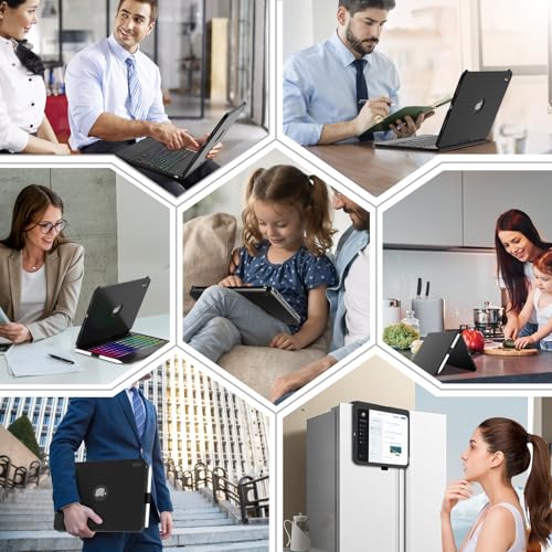 TQQ Funda con Teclado para iPad 11ª Generación A16 2025 y 10ª Generación 2022, con Gran Trackpad de Precisión, Retroiluminado de 10 Colores Estilo Portátil, QWERTY Español Ñ - Negro - imagen 3