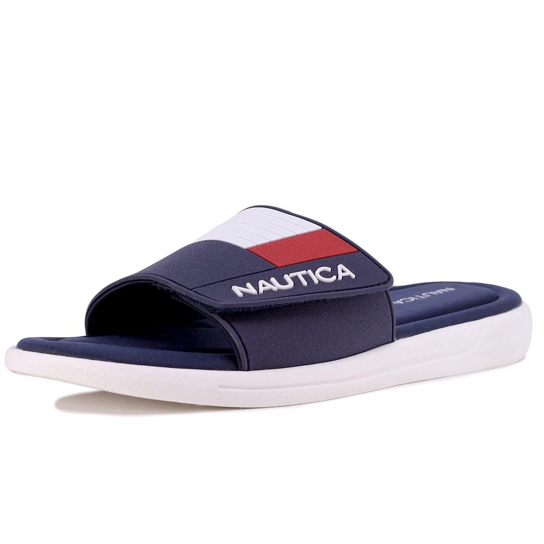 Nautica Men's Athletic Slide, Adjustable Straps Comfort SandalBower