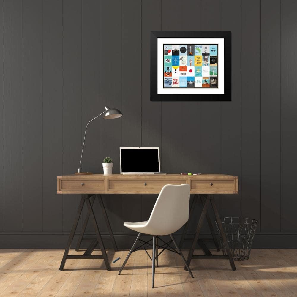 ArtDirect Leisure Travel Vacation 24x20 Black Modern Wood Framed with Double Matting Museum Art Print by Beer, Hannes