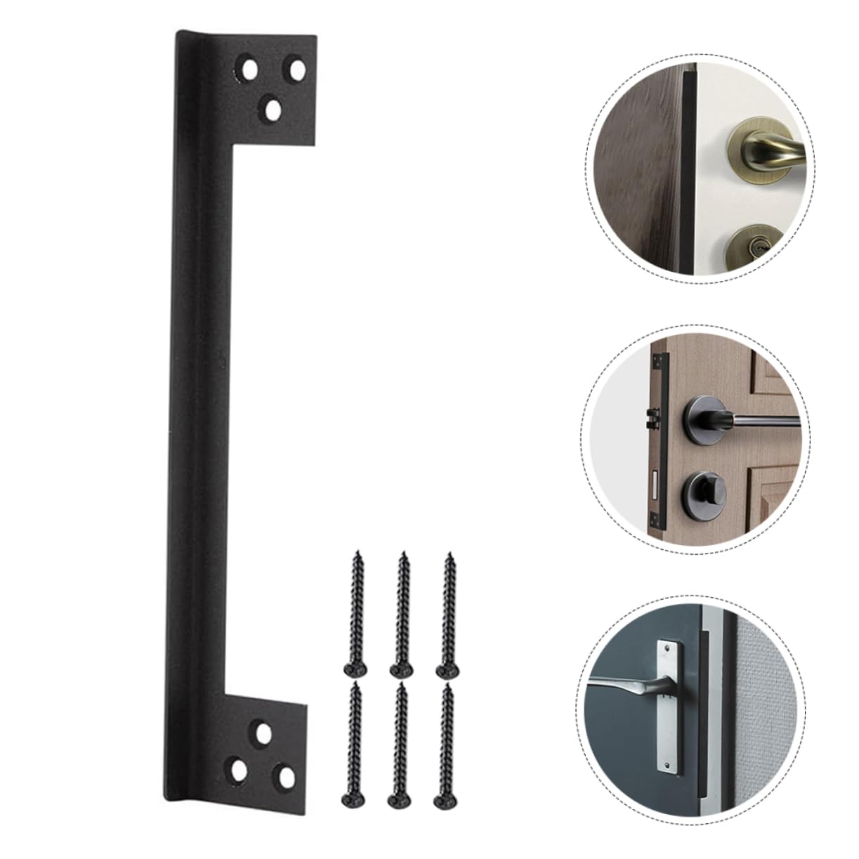 5 Pezzi Protezione Serratura Porta Esterna Inossidabile Sicurezza per Chiusura Battente Installazione Facile Porte Uscita