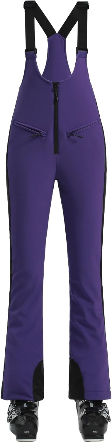 GSOU SNOW Women Ski Bib Pants Snow Overalls Snowboard Waterproof Windproof Insulated Slim Winter Warm High elasticity