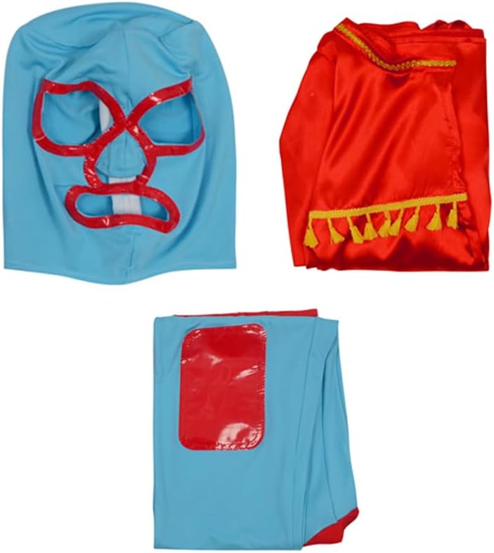 Men Costume Outfit Red Long Cloak Pants Costume - Image 3