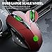 immagine 2INPHIC Mouse USB cablato, clic Silenzioso e tracciamento Ottico, 4800 DPI, Mouse con Cavo a 6 Pulsanti per PC Computer Laptop MacBook Office, Rosso