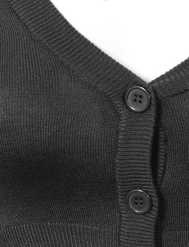Image of Allsense Women's Cropped Bolero Shrug Cardigan | 3 /4 Sleeve, Button Down, Lightweight Knit Sweater