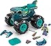 MEGA Construx Hot Wheels Monster Trucks Toy Car Building Set, MEGA-Wrex with 187 Pieces, 1 Micro Action Figure Driver, Red, Kids Age 5+ Years