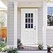 National Door Company Z000722L Steel Primed, Left Hand in-Swing, Prehung Front Door, 9 Lite 2-Panel External Grilles, Clear Glass, 30