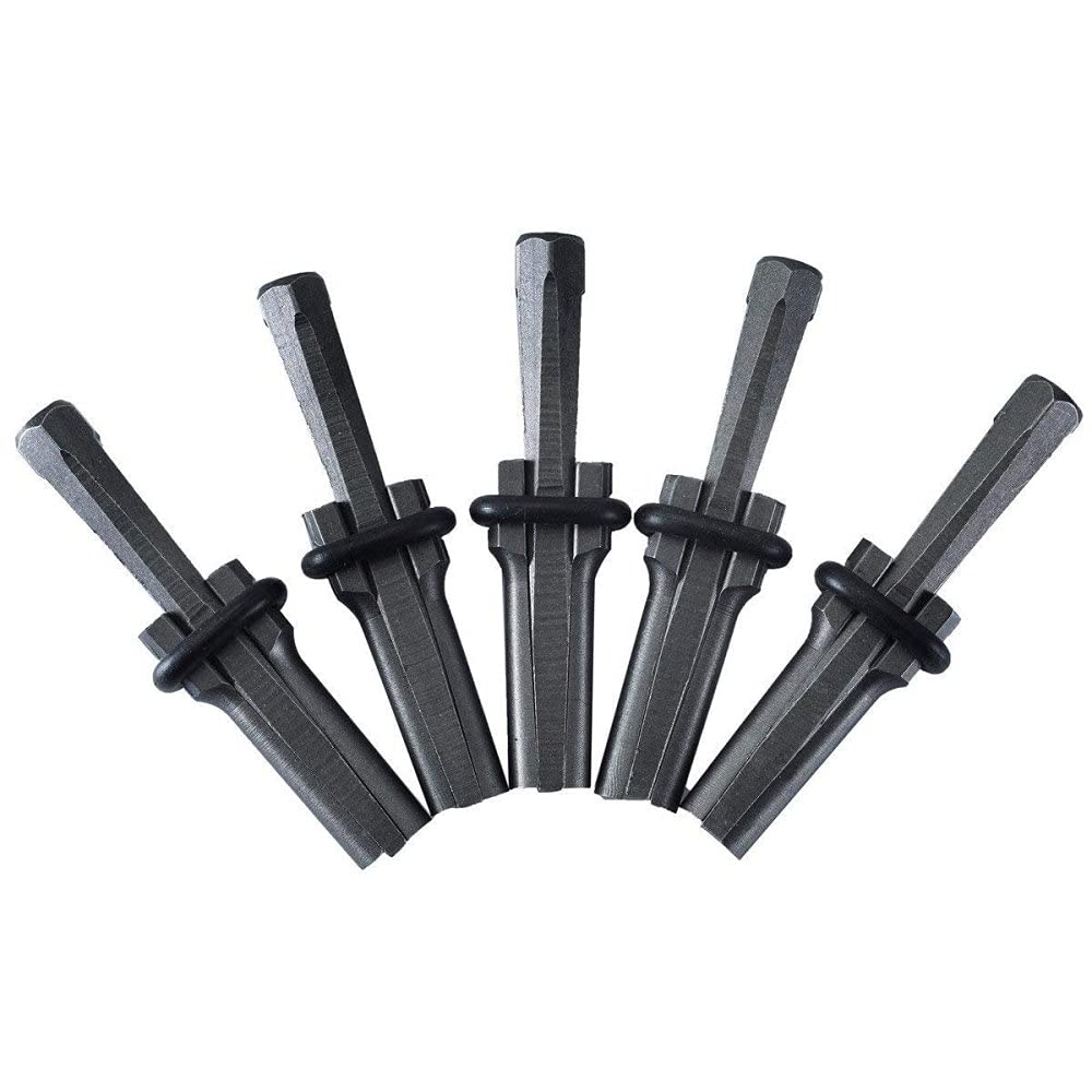 Juego de 5 piezas de 9/16 pulgadas cuñas plumas cuñas concreto roca piedra divisor herramientas manuales 14 mm, como se muestra