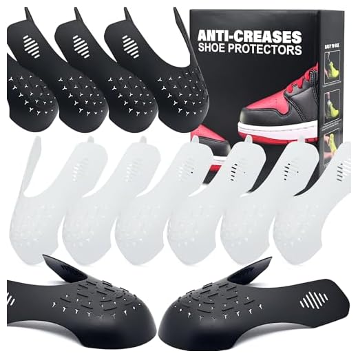 TUPEED 6 Pairs Shoe Boot Creases Preventers, Anti-Wrinkle Shoe Protectors Shoe Guards For Air Jordan Air Force, Shoe Creases Stoppers for Sneaker and Casual Shoes, for Men's US Size 7-12