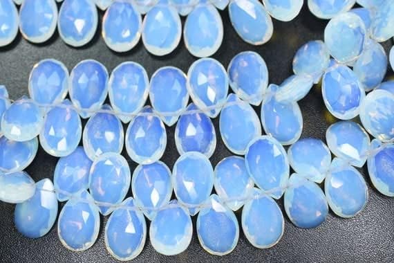 Perles briolettes quartz opalite LKBEADS façonnées pour bijoux d'exception
