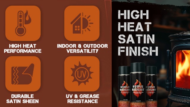 Stove Bright High Temp Paint Rich - Brown Metallic - 8124 | Heat