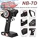 NEEBRC 7 Channels RC Transmitter with Receiver Built-in Light Control System and 12LED Light Set, 2.4GHz Radio Remote Controller for RC Car Crawler Truck Racing Buggy Off Road On Road Boat Tank(Red)