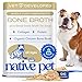 Native Pet Organic Bone Broth for Dogs and Cats - Human Grade Protein Powder & Rich Source of Collagen for Dogs - Food Mixer and Topper with Chicken and Sweet Potato (12oz)