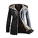 Produktbild Hirolan Outdoorjacke Frau Plus Samt Verdickt Mit Kapuze Sweatshirt Leopard Reißverschluss Mantel Damen Wintermantel Kapuzenjacke Parka Mantel Übergangsjacke Warme Funktionsjacke (M, Dunkelgrau)