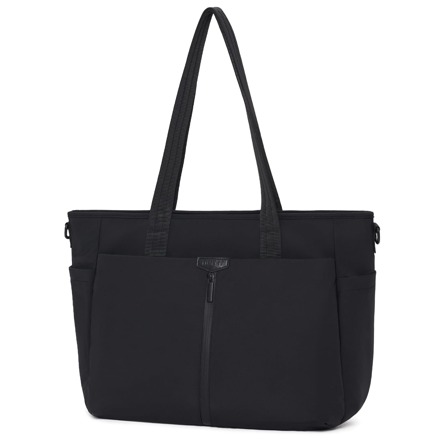 Timeet Arbeitstasche Damen Herren mit Laptopfach, Tote Bag mit Reißverschluss, Uni Tasche Lehrertasche Damen Herren mit Abnehmbarem Schultergurt für Schule, Büro, Geschäftsreise und Freizeit Braun