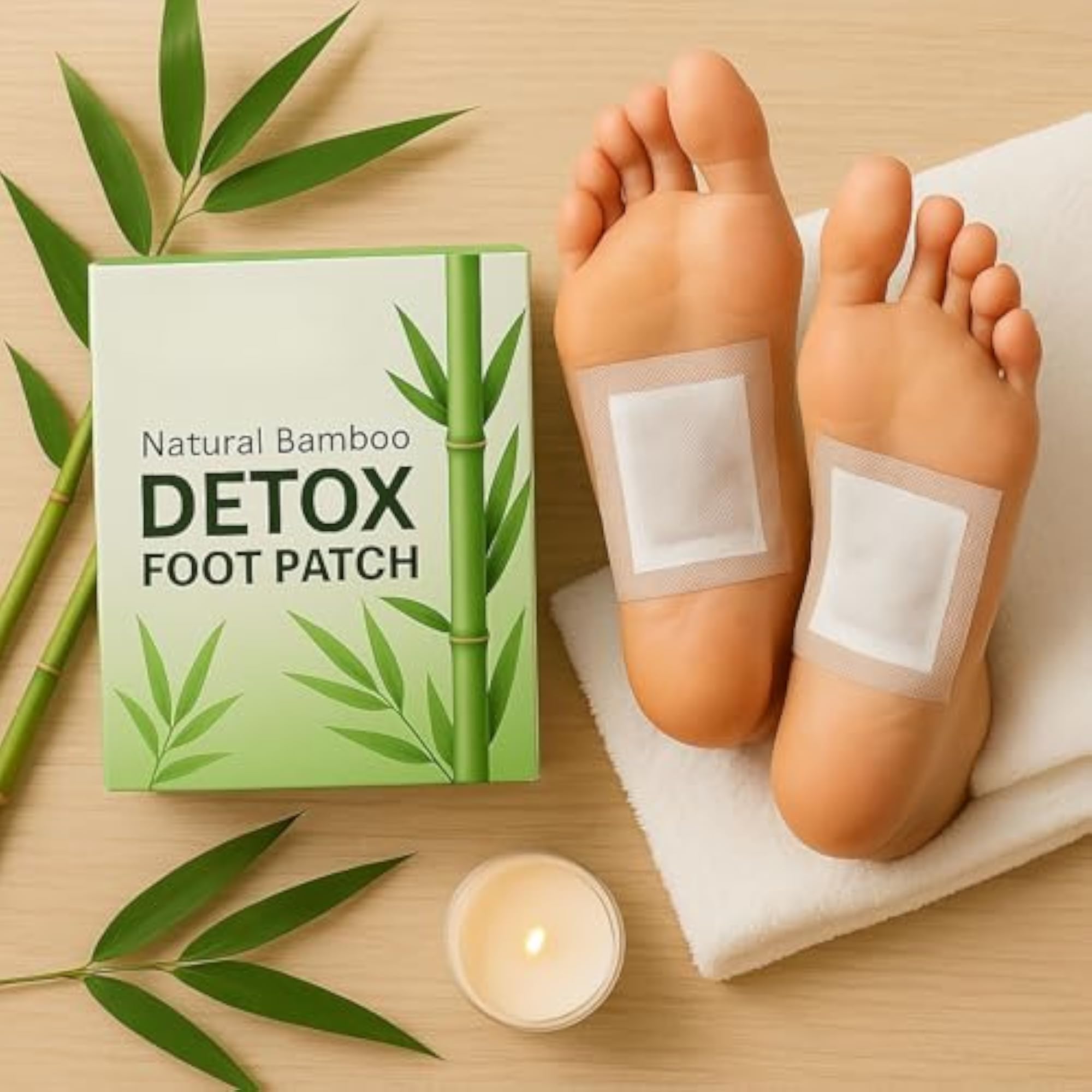 Bamboo Detox Foot Patch, Pack of 10 Patches
