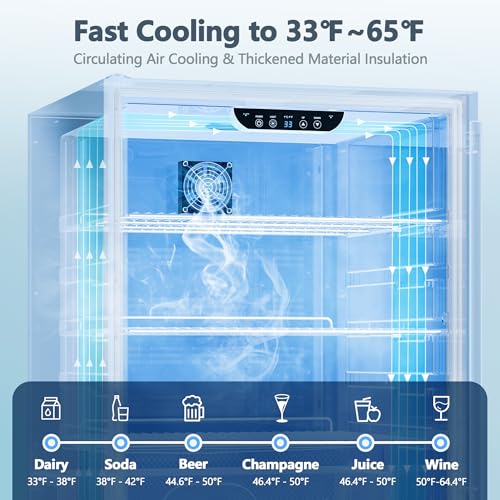 Image of Coolski 24 Inch Outdoor Refrigerator for Patio, 180 Cans Under Counter Beverage Refrigerator Cooler with Stainless Steel Door, Built in or Freestanding for Home Bar Kitchen, ETL, NSF Approved