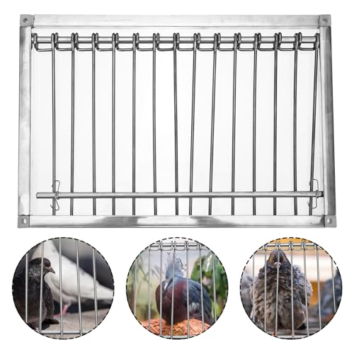 Puerta jaula aves acero inoxidable con barra alta de captura para palomas de carreras 8