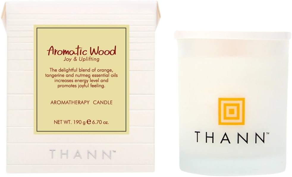 THANNAromatic Wood Aromatherapy Candle, SPA Romantic wedding Creative birthday Home Fragrance Gifts