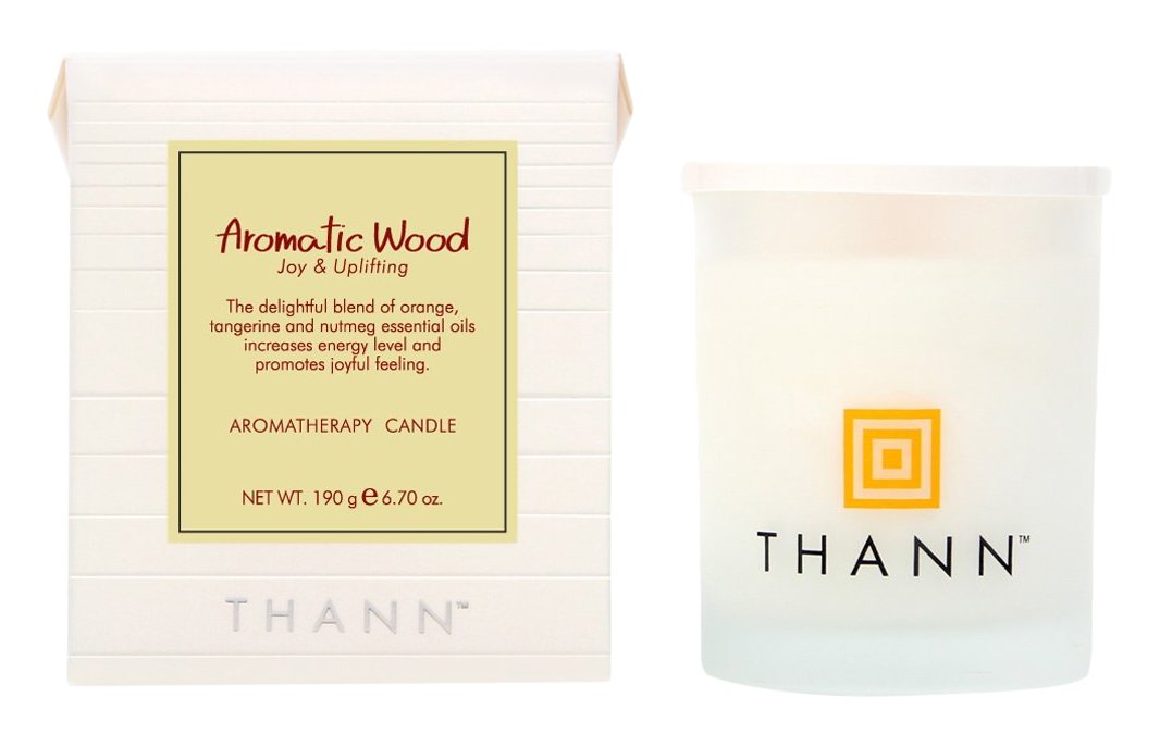 THANNAromatic Wood Aromatherapy Candle, SPA Romantic wedding Creative birthday Home Fragrance Gifts