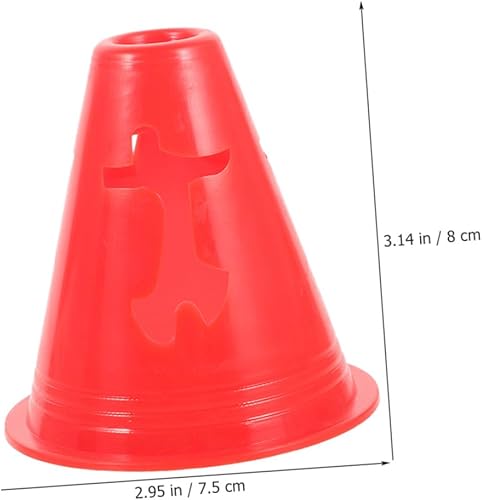 Miniatura 9 de 20 piezas de conos deportivos pequeños a prueba de viento para fútbol, fútbol, patinaje sobre ruedas, entrenamiento de agilidad, marcadores altos