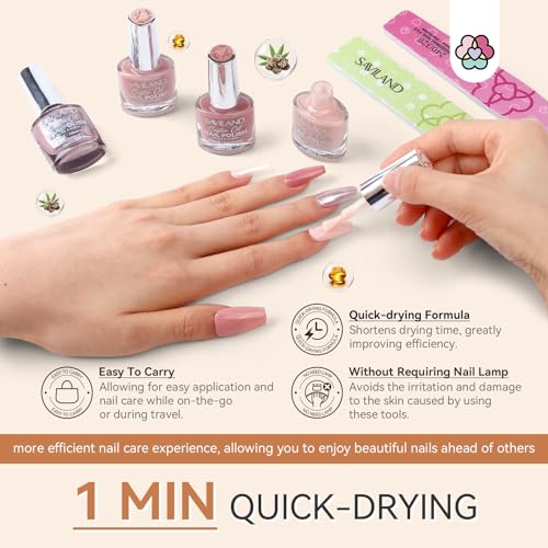 Saviland Nail Polish Sets for Fingernail: 12x10ML Quick Dry Nail Polish Classic Trendy Colors Nail Polish Regular Nail Varnish Set with Base Top Polish Coat Nail Polish Kit for Women Nail Lacquer Gift - Image 6