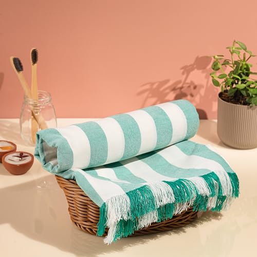 Image of Comforic 100% Bamboo Towels for Bath Large Size | Bamboo Bath Towel for Men & Women | Ultra Soft, Absorbent, Lightweight, Quick Dry Towel for Bath, Beach, Travel, Gym | 75x150 cm - Set of 1 Mint Green