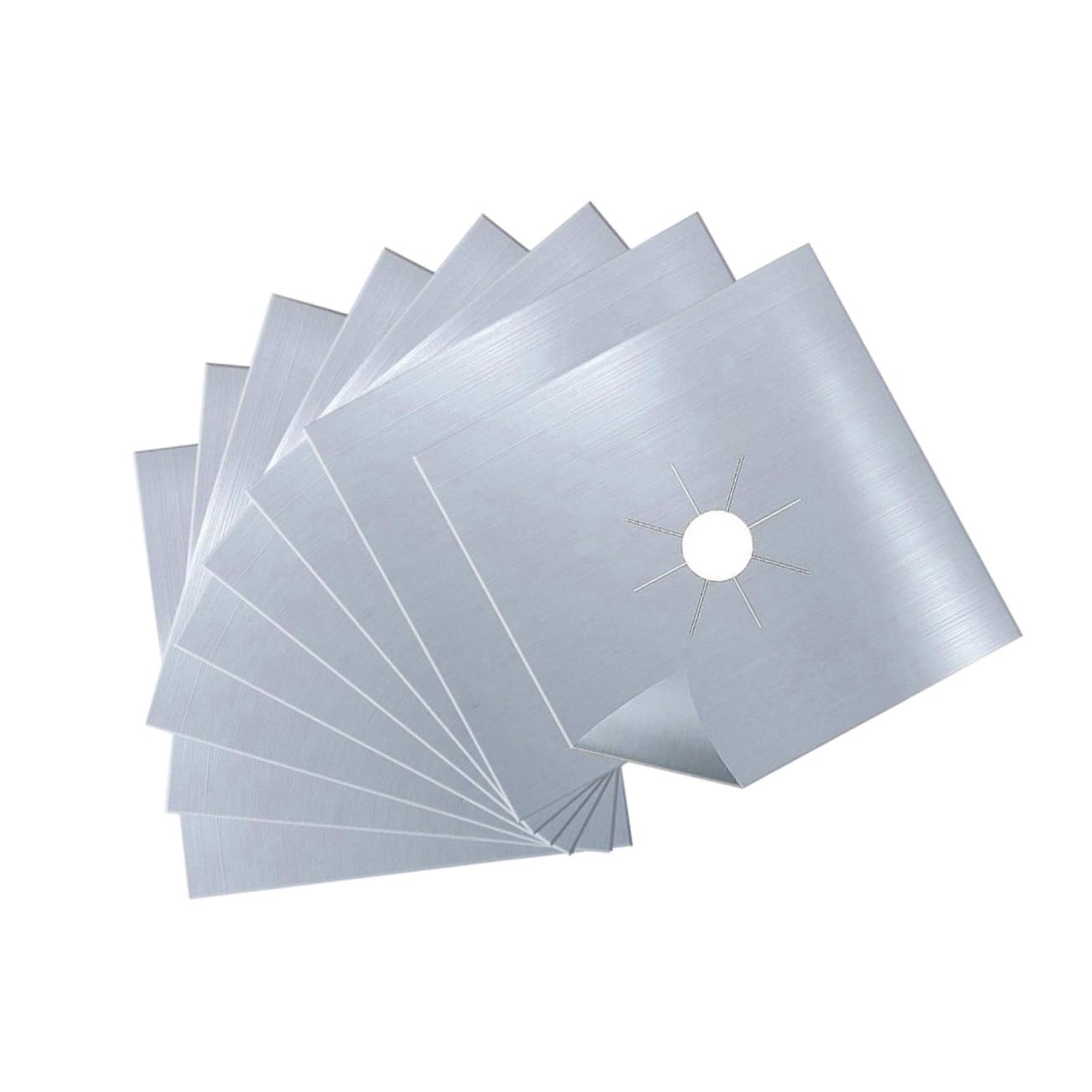 Hemobllo 24pezzi Coperture Per Bruciatore Gas Riutilizzabili Protezione Per Piano Cottura Facili Da Pulire Materiale Resistente e Antistatico Argento