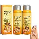 HoneyHeel Bienengift Nagelspray, HoneyHeal Bienengift, HoneyHeal Nagelspray, for Damaged and Discolored Fuß- und Fingernägel (2PCS)