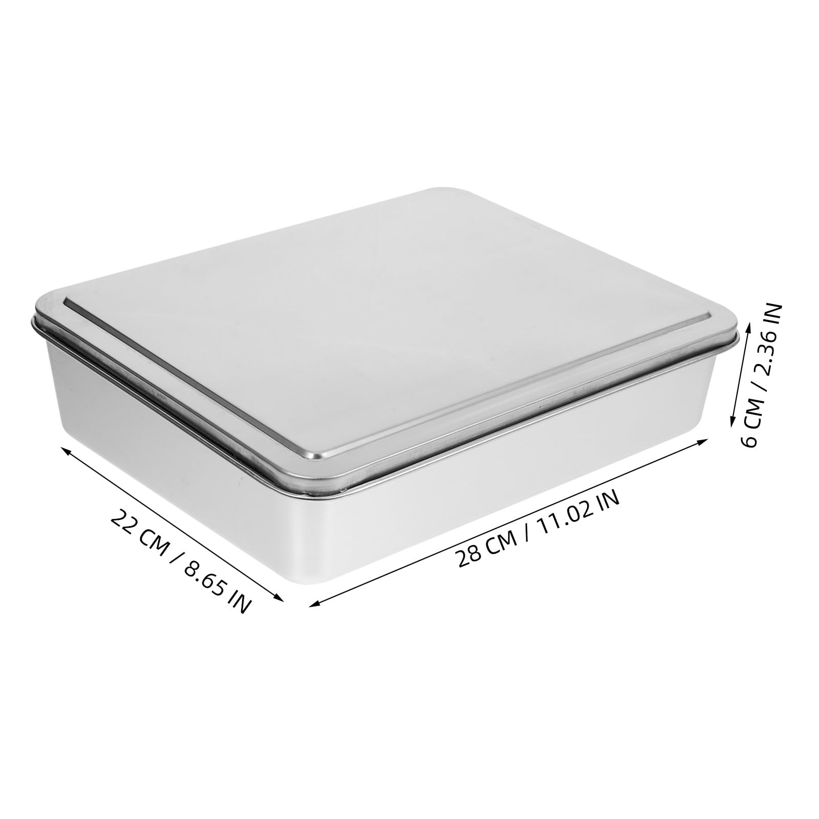 DOITOOL Moule à Pâtisserie Grosse Capacité avec Couvercle en Acier Inoxydable Ustensile de Cuisson Robuste pour Stocker Confiseries pour DIY Baking Room