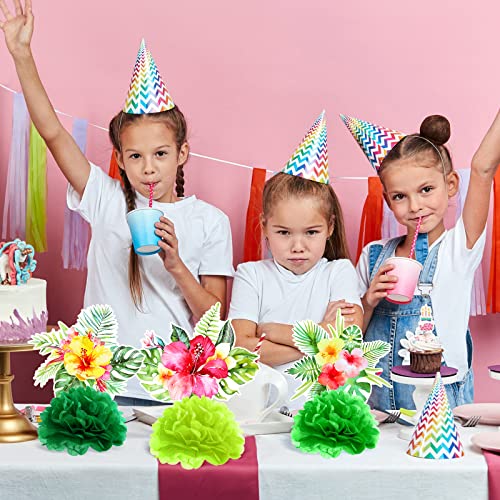 Hotop 9 Pcs Hawaii Luau Honeycomb Centerpieces Tropical Aloha Party Decorations For Table Hawaii Table Toppers Hawaii Paper Centerpieces For Hawaii Tropical Luau Party Supplies #TOP6