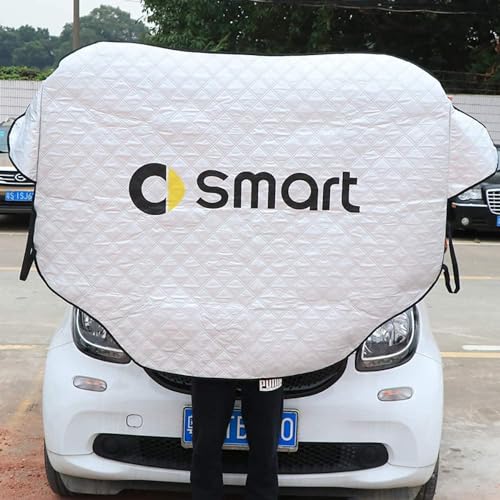 CRTATE Car Windscreen Cover, for Smart Forfour Fortwo 453 451 450 Front Window Windshield Frost Snow Covers Winter Magnetic Snow Ice Frost Protective Cover
