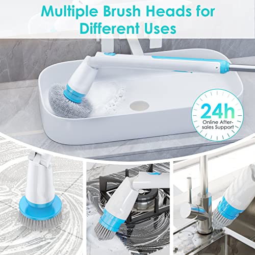 Oraimo Electric Spin Scrubber, Electric Shower Scrubber With Adjustable Angles, Cordless Bathroom Scrubber With 4 Replaceable Brushes, 2 Speeds For Bathroom Kitchen Bathtub Grout Sink Tile Wall Pool #TOP2