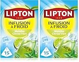 Lipton, Infuse à Froid, Infusion à Froid, Goût Citron & Menthe, Idéale pour le Thé Glacé, ...