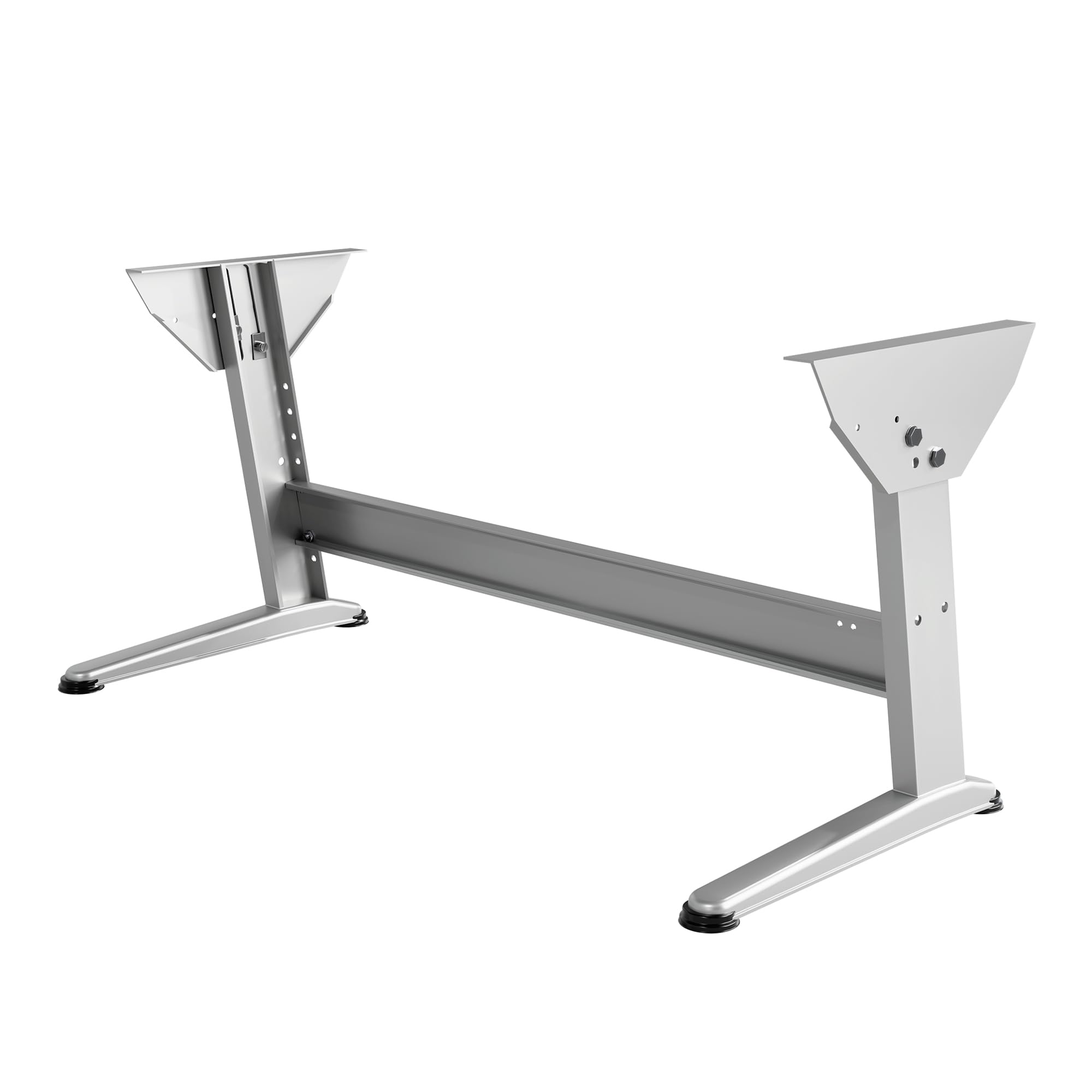 Stół warsztatowy regulowany 120x49 cm Srebrnoszary | sklejka 40 mm, warsztat, ergonomiczny, metalowa konstrukcja, montaż, dostosowanie, bezpieczeństwo, handcraft