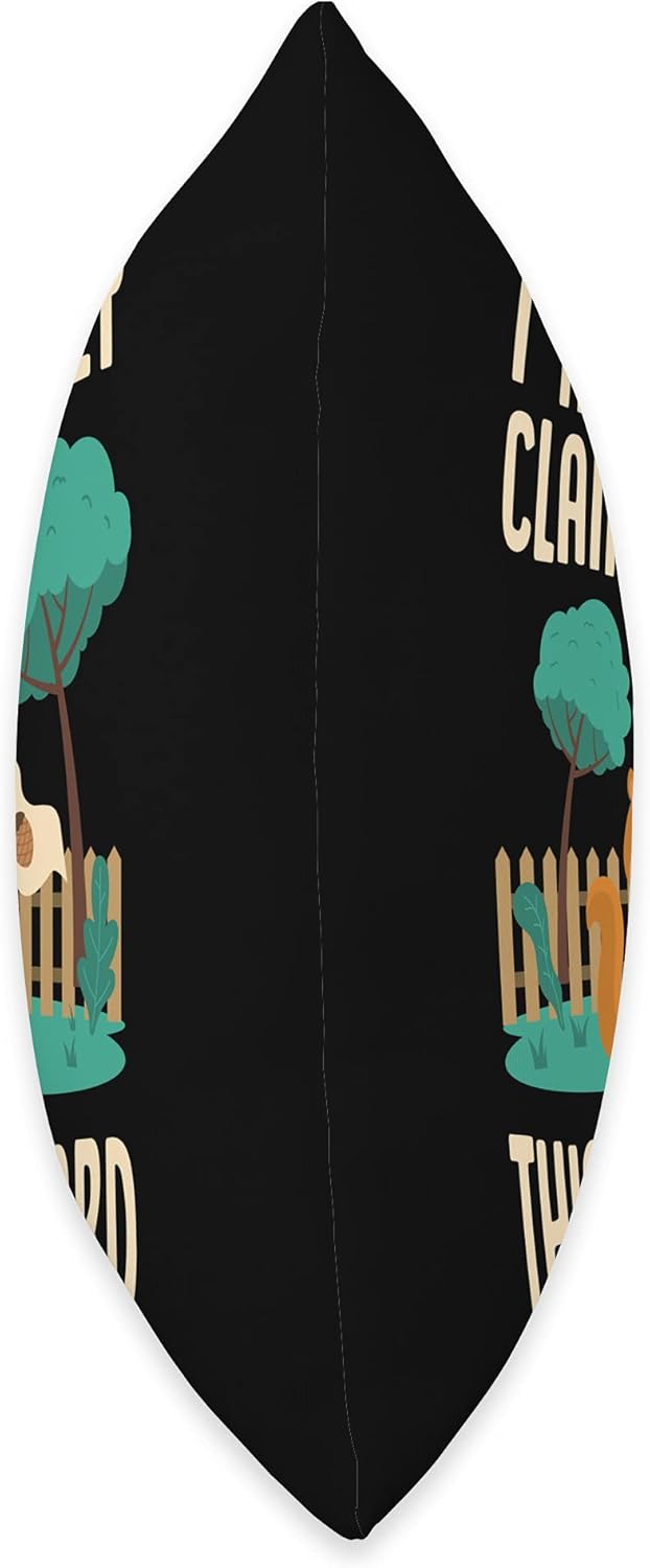 My Backyard Squirrels Funny Squirrel Lover Outdoor Animal Throw Pillow