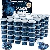 24 Pack Galaxy Slime-Multi Colored Sensory Putty,Party Favors for Kids, Non Sticky,Safe for Girls and Boys Classroom Reward,Stress Relief Toy, Party Supplies