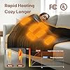 ZonLi Electric Wearable Heated Blanket, 2-in-1 Design Portable Cordless Heated Blankets Battery Operated Heated Shawl Blanket, Rechargeable Power Bank for Home, Office, Travel, Gift for Christmas