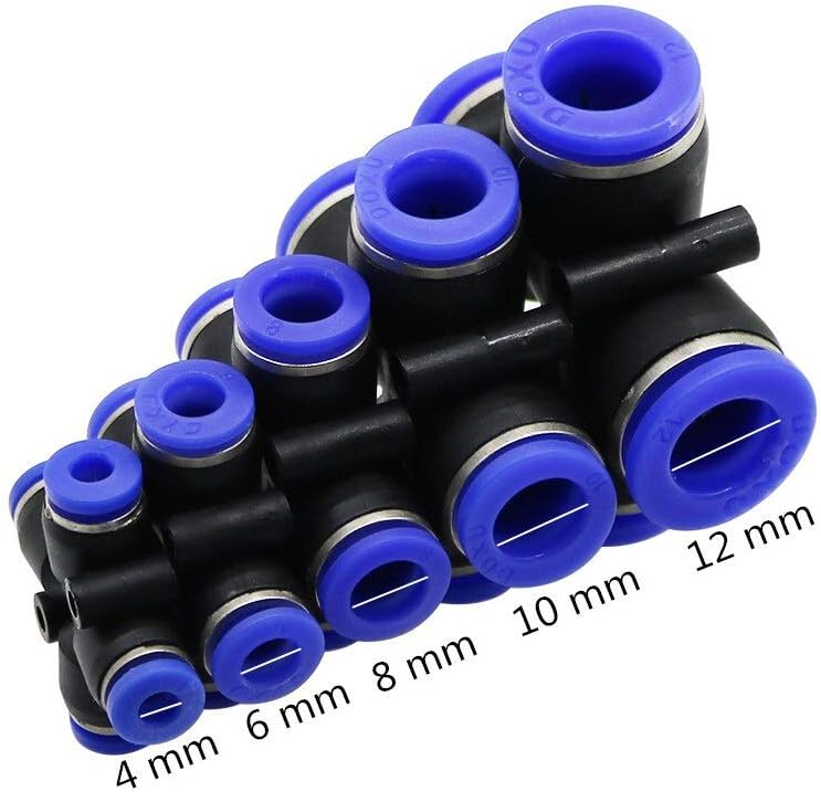 Drip irrigation fittings 40 Pcs 4mm 6mm 8mm 10mm 12mm Outer Diameter Pipe Cross Quick Access Connectors Pneumatic Air Pipe Joint Garden Irrigation Tools Plumbing Fittings