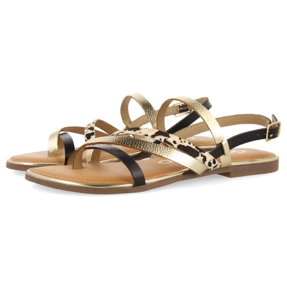 GIOSEPPO Women's Aracu Sandal, Gold, 4 UK