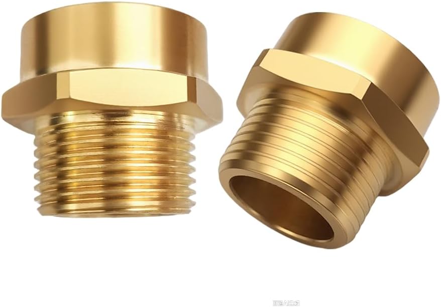 2 Pack 1/2" G Thread Female × 1/2" NPT Thread Male Brass Pipe Fitting Adapter