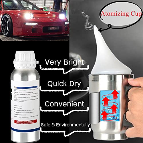 Ghguole 200Ml Car Headlight Restoration Liquid, Auto Headlight Anti-Scratch Lens Repair Fluid, Headlight Polish Cleaner, Headlight Restoration Kit Refill Bottle For Restoring Dull Yellow Headlamp #TOP3