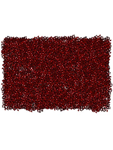 Image of Story@Home Artificial Gardening Mats, Wall Panels Plastic Eucalyptus Boxwood Tiles for Covering Roof /Wall Pannel Decor /Garden /Backyards - Maroon