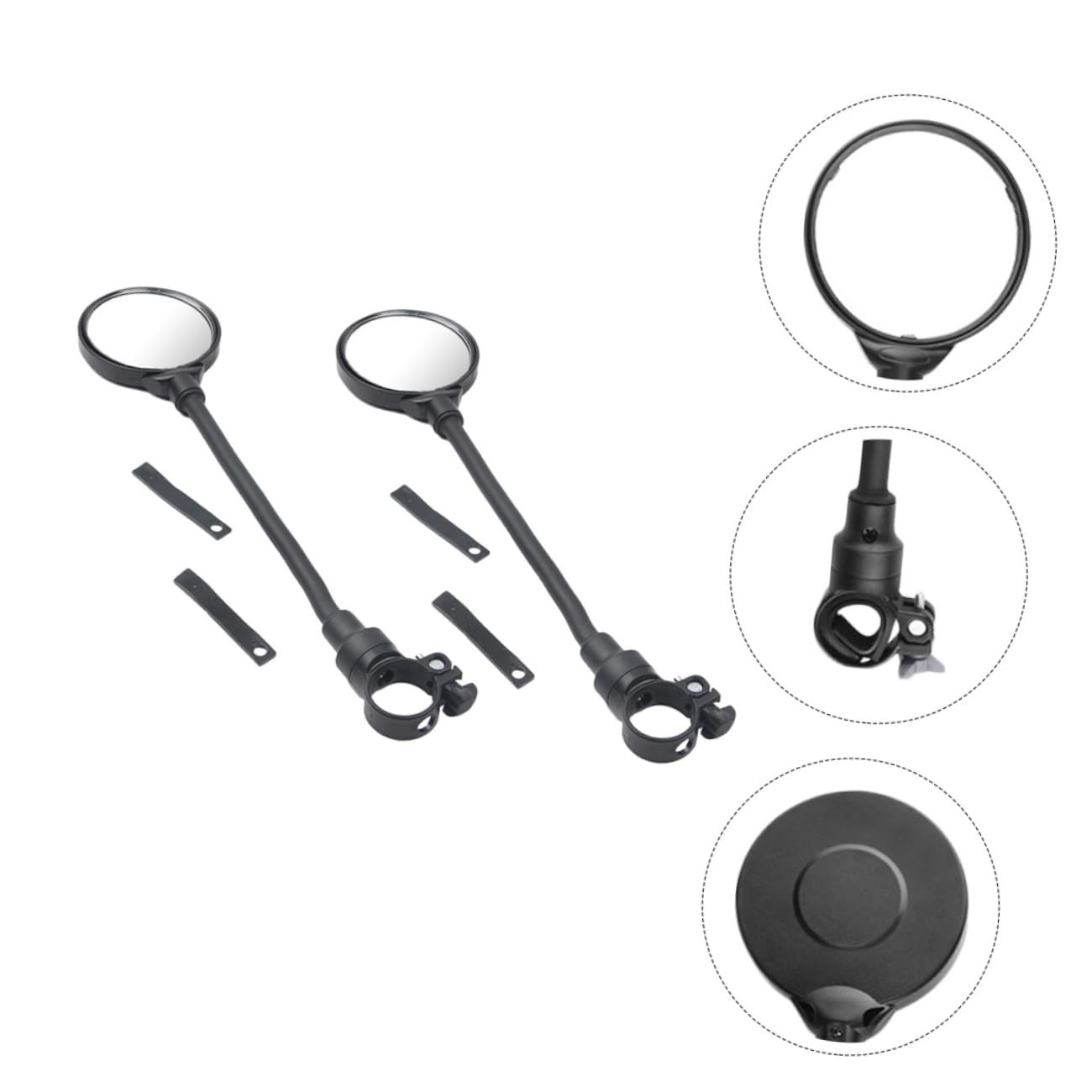 VICASKY 2 specchietti da bicicletta regolabili per manubrio, robusti specchietti retrovisori per mountain bike, bici da corsa, facile installazione per una visione chiara