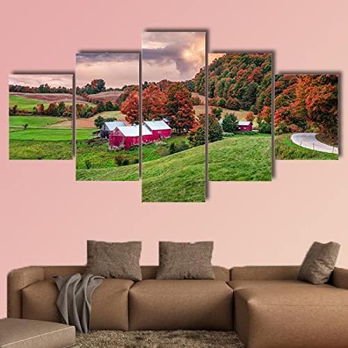 Tableaux, posters et arts décoratifs de l'automne rural au Vermont USA 125x60cm